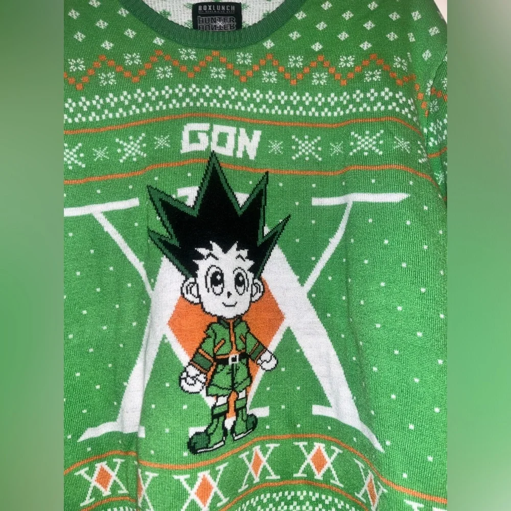 Box Lunch Hunter x Hunter Chibi Gon Holiday Sweater‎ Size 2XL